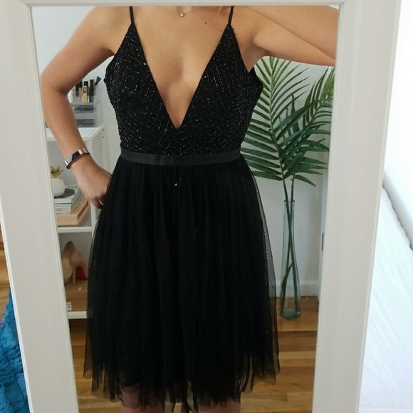 Needle & Thread Dresses & Skirts - Beaded & Tulle Deep V Dress